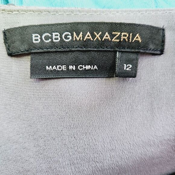 BCBGMaxAzria Silver Grey 100% Silk Sequin Sparkle Party Cocktail Slip Dress 12 - Picture 13 of 16